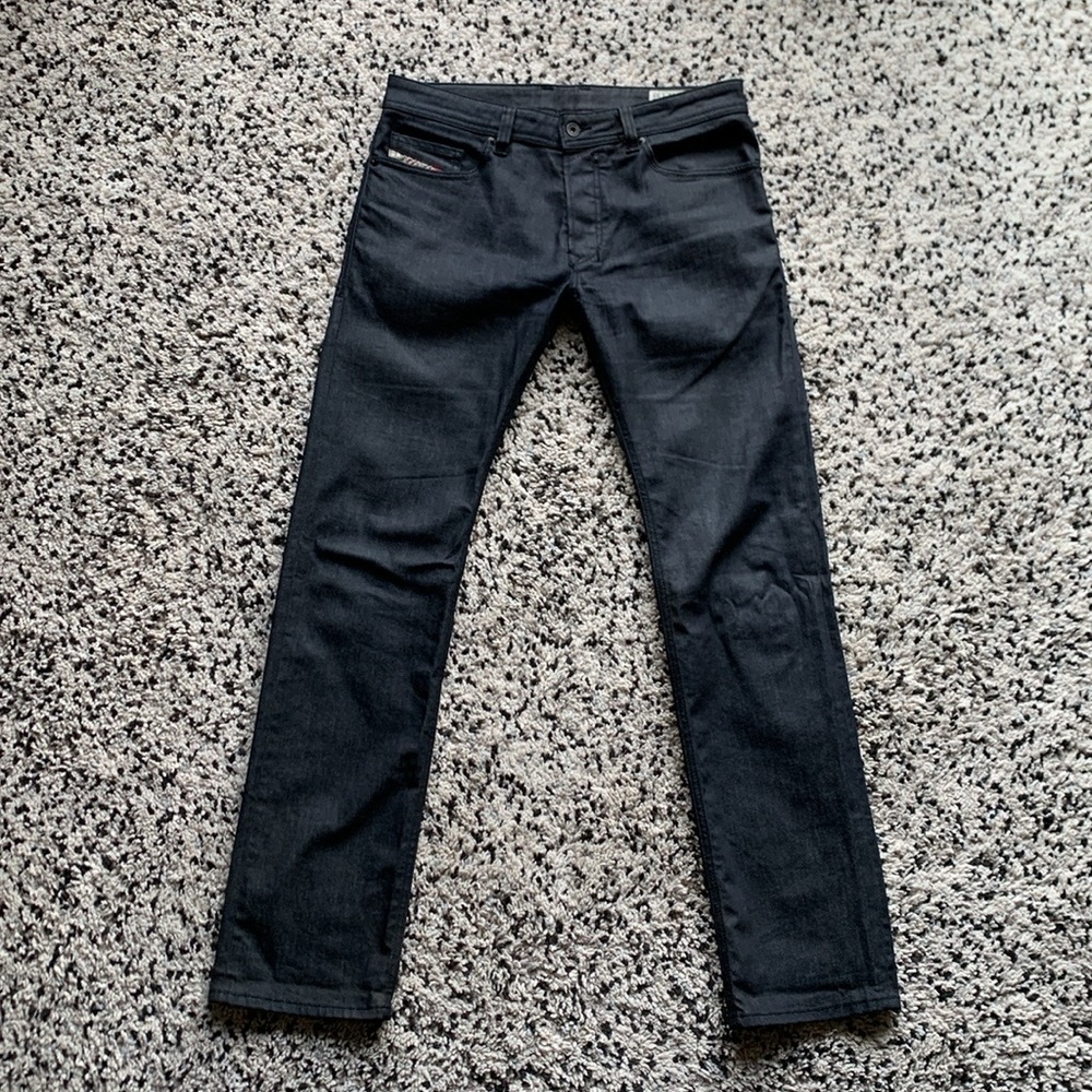 Diesel Safado Jeans 32 x 32 Regular Slim Straight Dark Wash 00AA8_Stretch